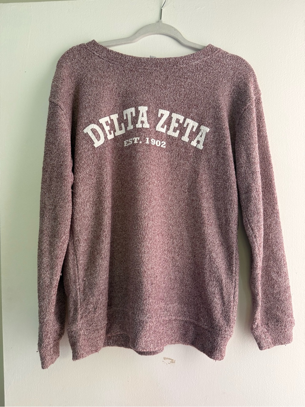 boxercraft Mauve Delta Zeta Plush Crew Sweater